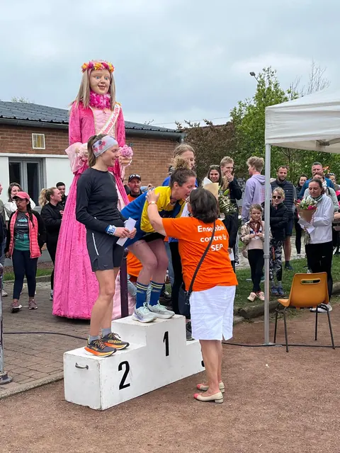Le podium avec la géante